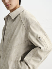 Men's Tie-Dye Oversized Collar Jacket