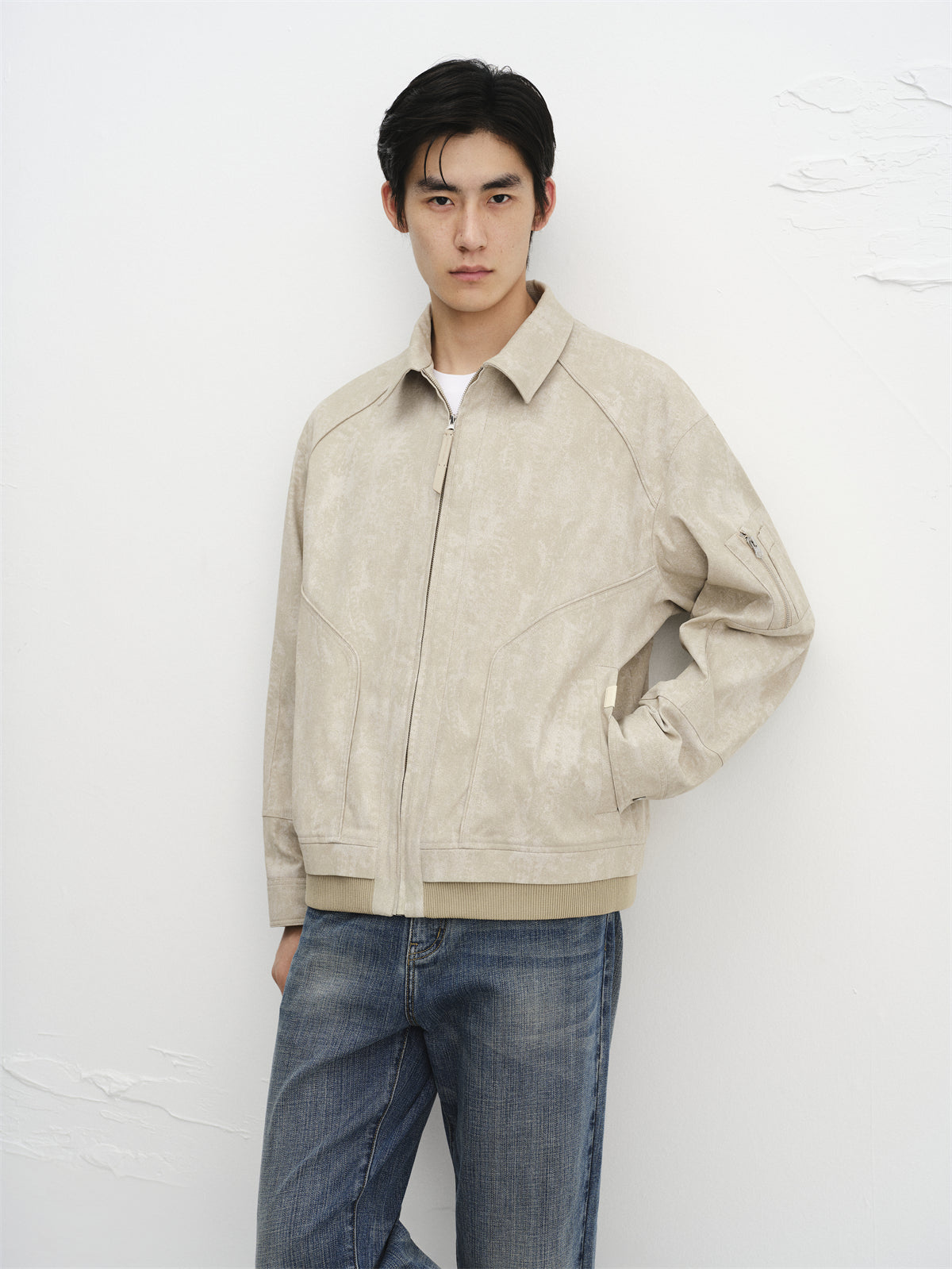 Men's Tie-Dye Oversized Collar Jacket