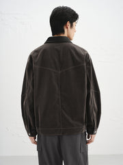Men's Barn-Style Faux Denim Jacket