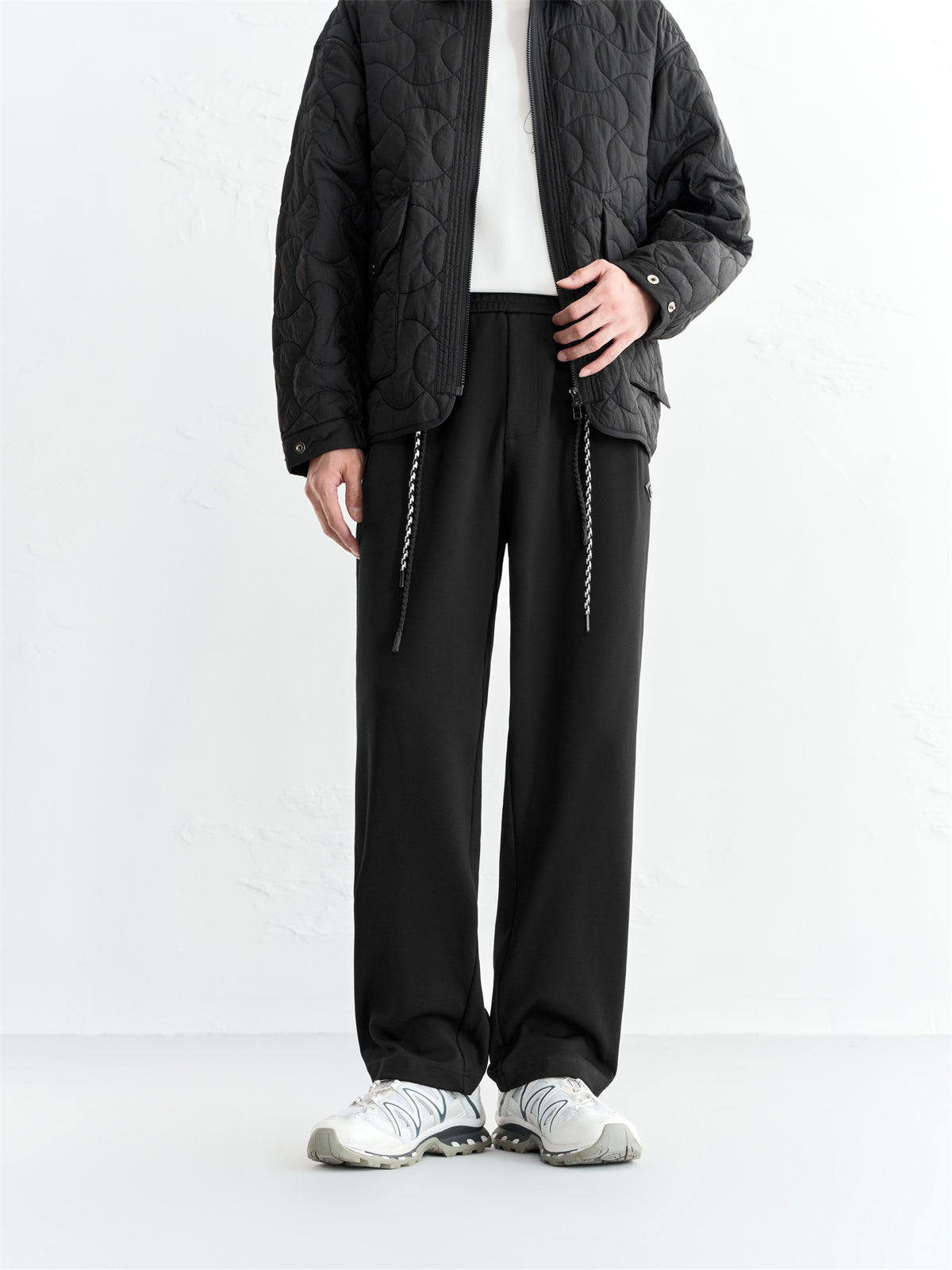 Men's Detachable Drawstring Straight-Leg Pants