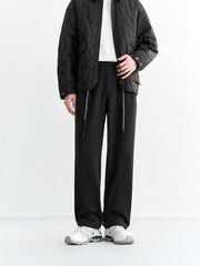 Men's Detachable Drawstring Straight-Leg Pants