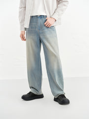 Men's Gradient-Washed Wide-Leg Jeans