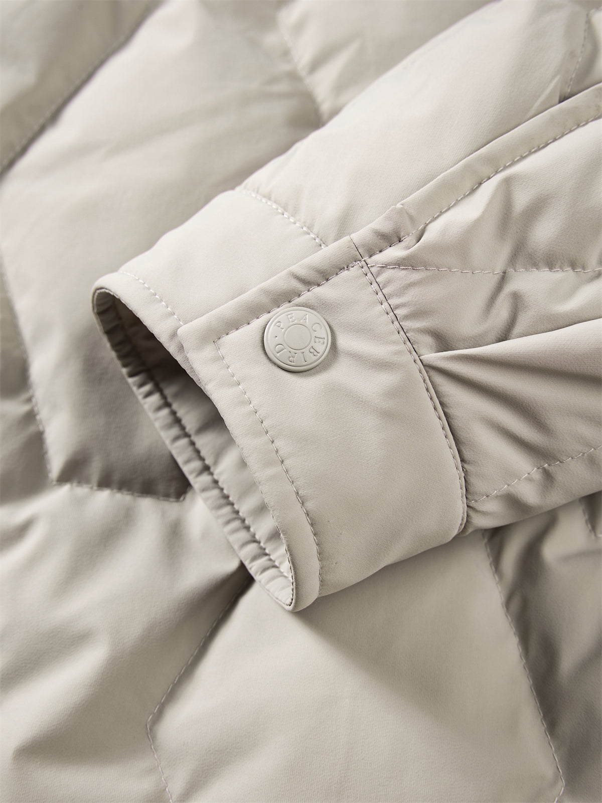 Men's Down Jacket with Corduroy Panels