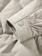 Men's Down Jacket with Corduroy Panels