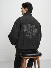 Men's Down Jacket with 3D Back Embroidery