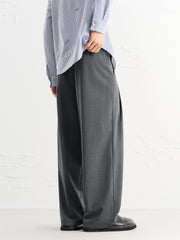 Men's Grey Relaxed Tapered Suit Pants