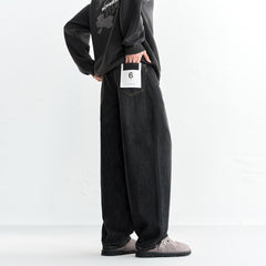 Men's Ombre Cotton-Blend Wide-Leg Jeans