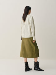 Women's Oversized Contrast-Stripe Shirt
