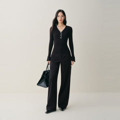 Women's Slim-Fit V-Neck Sweater