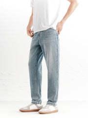 Men's Washed Tapered Jeans