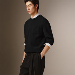 Men's Basic Solid Knit Sweater