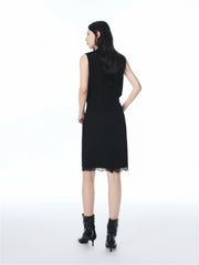 Women's Wool Blend Collared Knit Vest