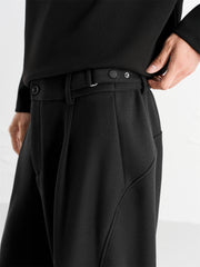 Men's Textured Wide-Leg Sweatpants