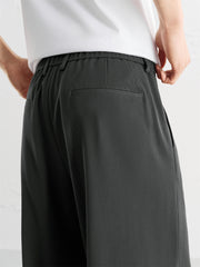 Men's Draped Wide-Leg Trousers