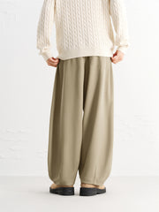 Men's Striped Textured Wide-Leg Trousers