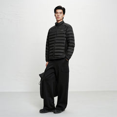 Men's Dual-Fabric Quilted Puffer Jacket