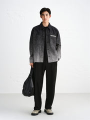 Men's Splatter Fade Jacquard Denim Jacket
