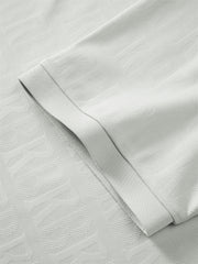 Men's Allover Letter Jacquard Polo Shirt
