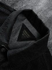 Men's Splatter Fade Jacquard Denim Jacket