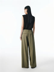 Women's Pleated High-Waisted Trousers
