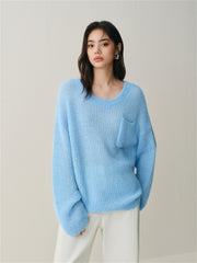 Women's Oversized Mohair Knit Pullover