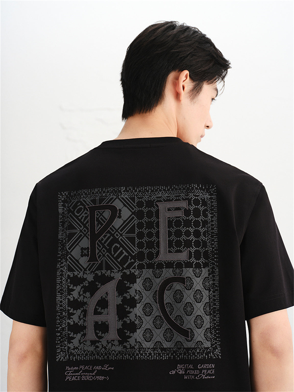 Men's Heavyweight Printed Embroidered T-Shirt