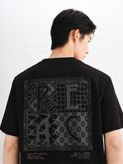 Men's Heavyweight Printed Embroidered T-Shirt