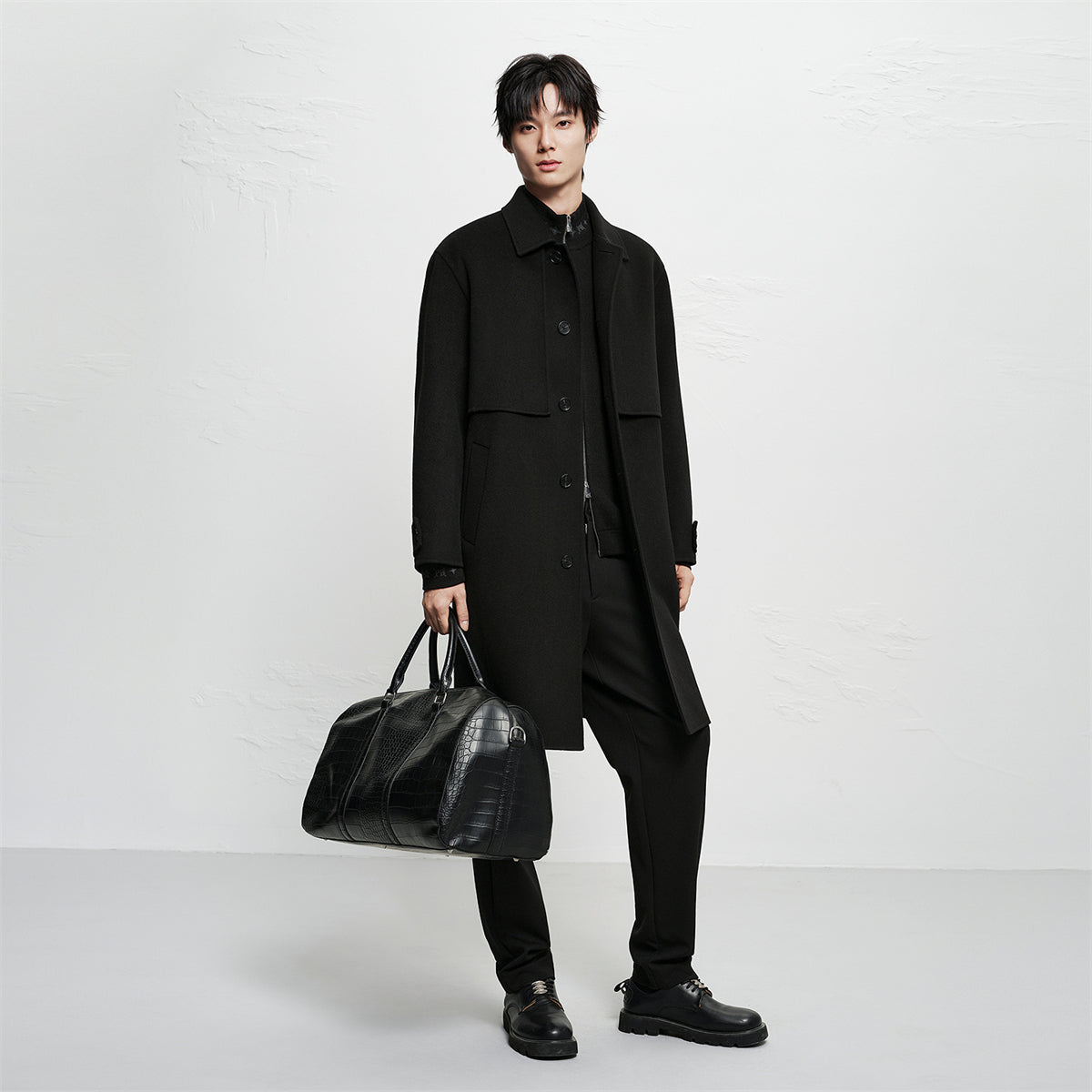 Men's Double-Face Trench-Style Coat