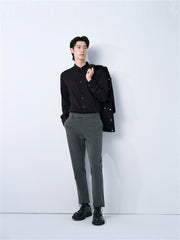 Men's Textured Jacquard Bamboo Fiber Shirt