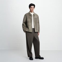 Men's Double-Sided Jacquard Wool Jacket