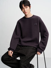 Men's Embossed Embroidery Pullover Sweatshirt