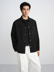 Men's Relaxed Checkerboard Jacquard Shirt
