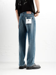 Men's Gradient Whiskered Straight-Leg Jeans