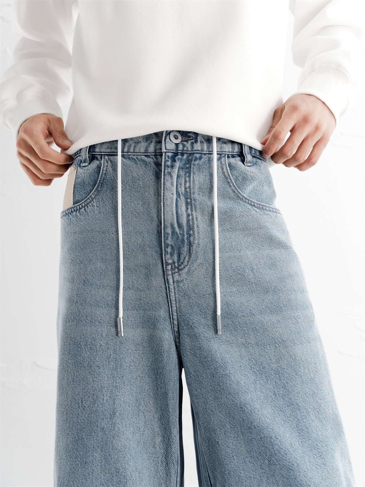 Men's Lyocell Wide-Leg Jeans