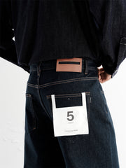 Men's Topstitched Washed Straight-Leg Jeans