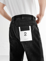 Men's Washed Slim-Fit Jeans