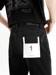 Men's Skinny Jeans with Jacquard Pocket Detail