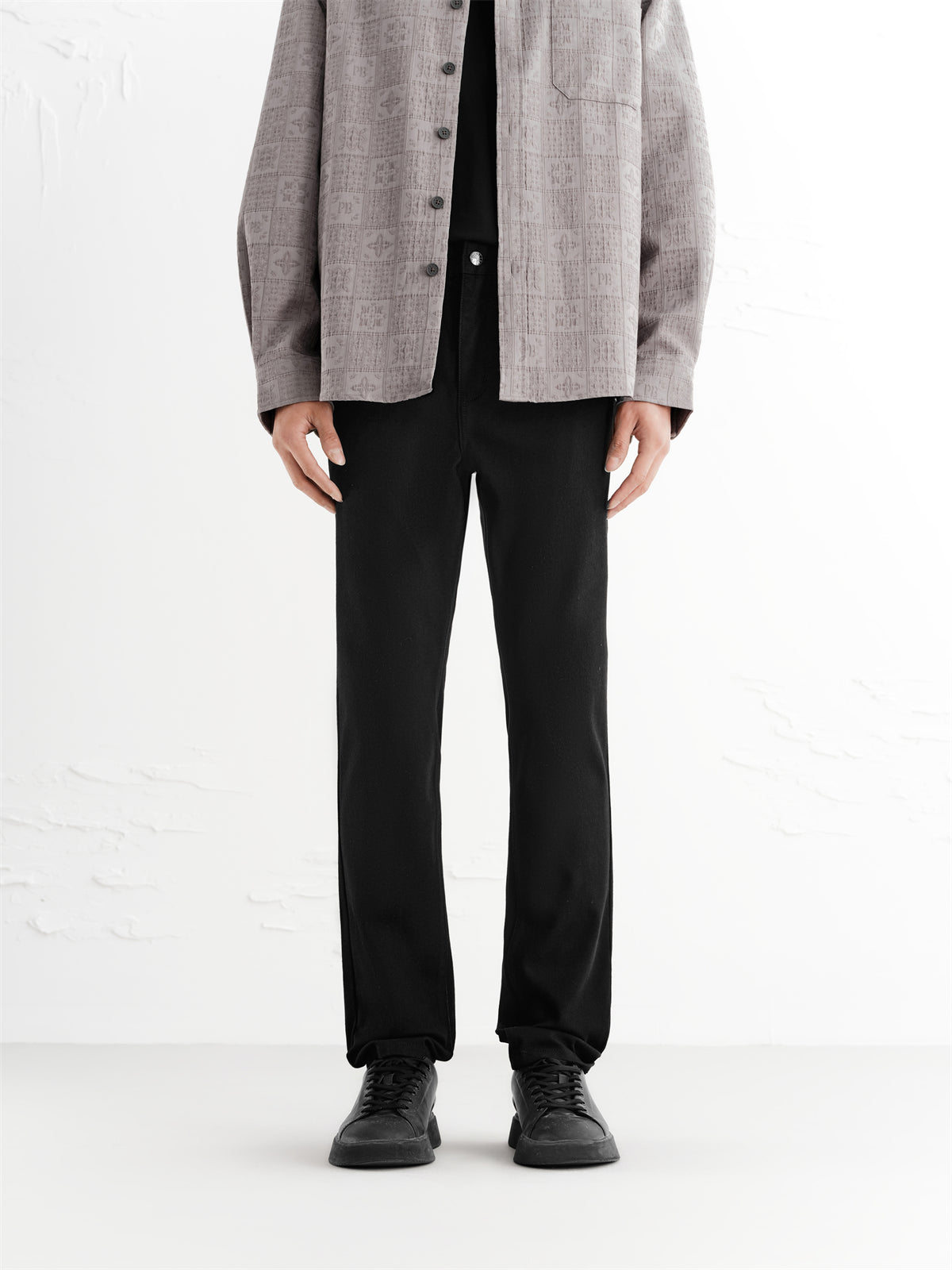 Men's Skinny Jeans with Jacquard Pocket Detail