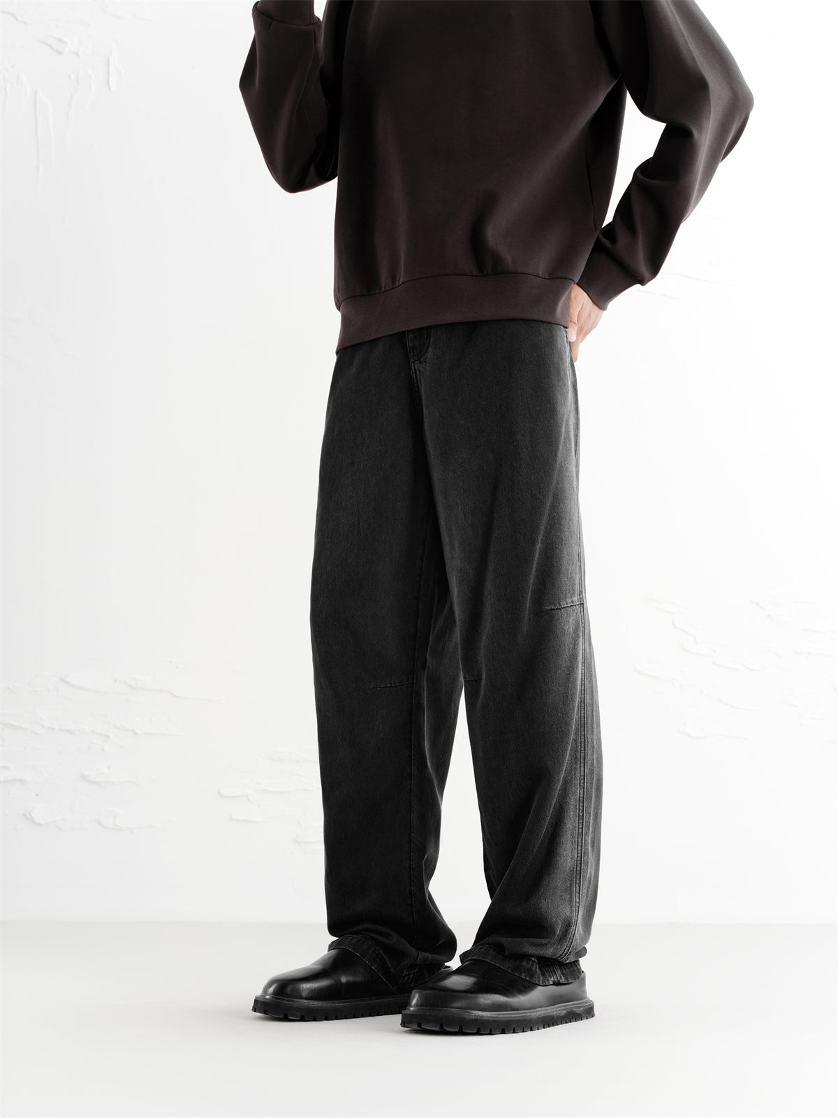 Men's Black Gradient Tencel Jeans