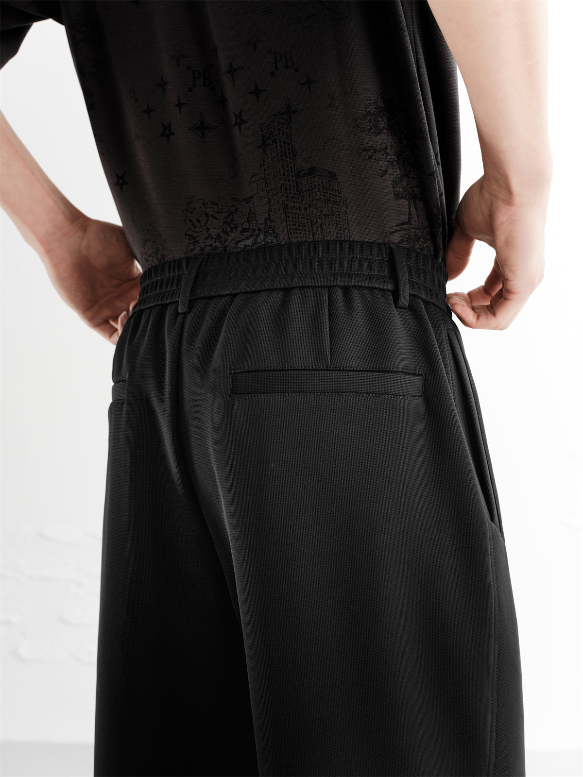 Men's Basic Textured Waffle Pants