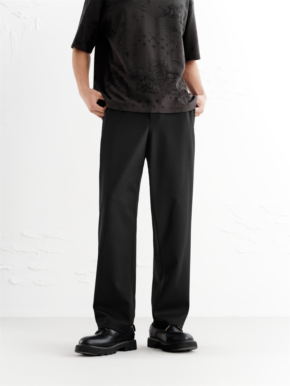 Men's Basic Textured Waffle Pants