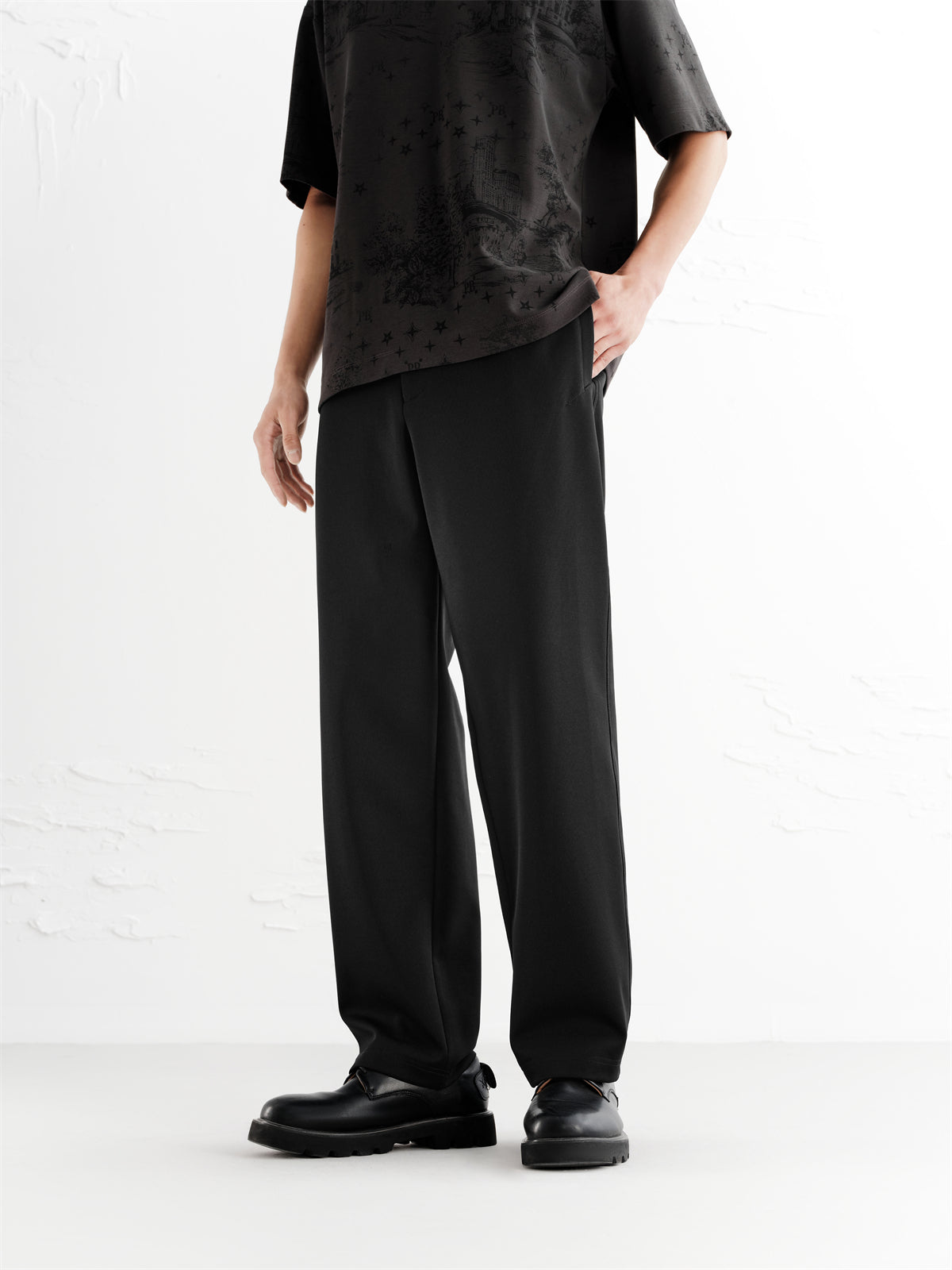 Men's Basic Textured Waffle Pants