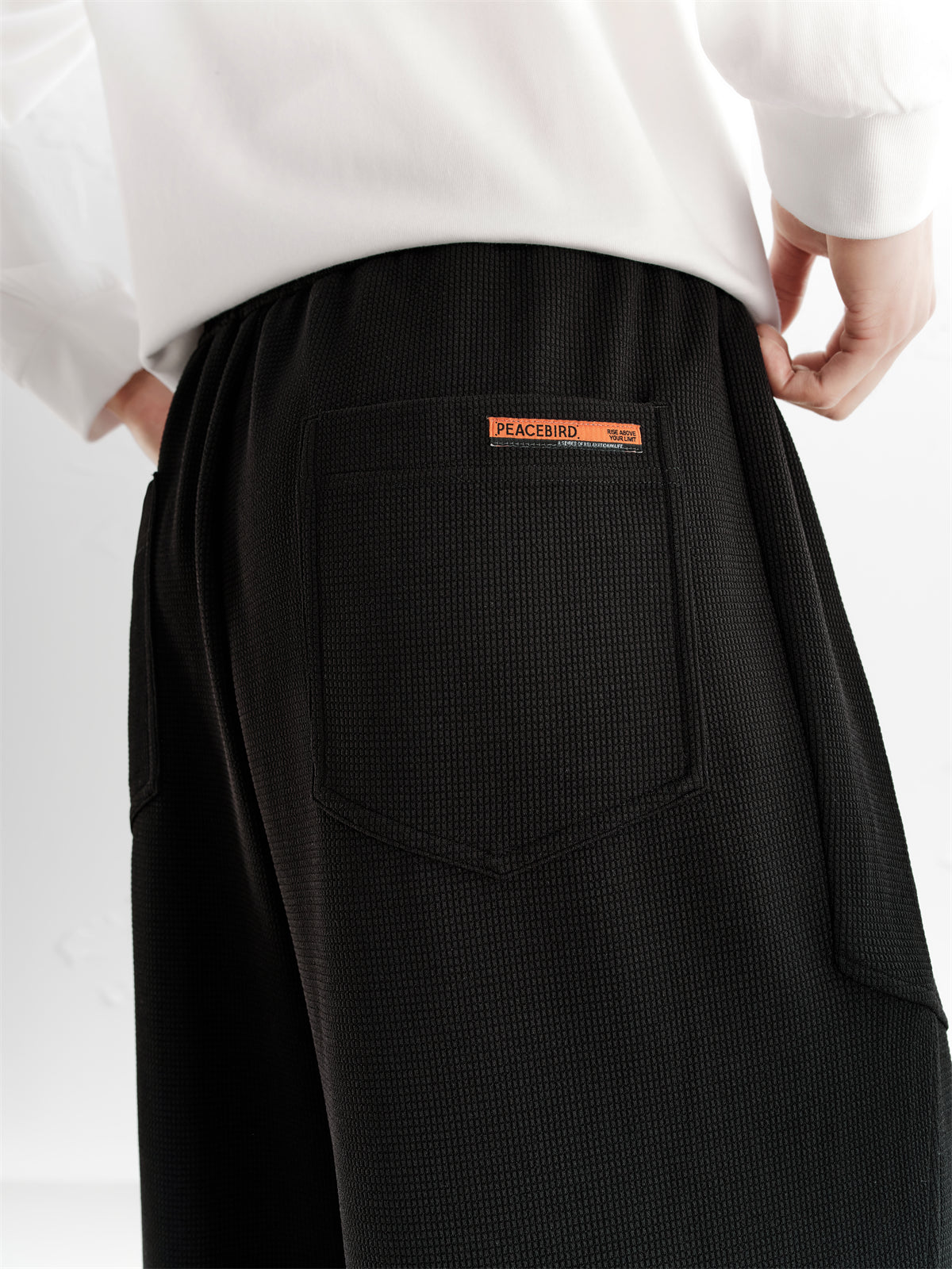 Men's Drawstring Waffle Jogger Pants