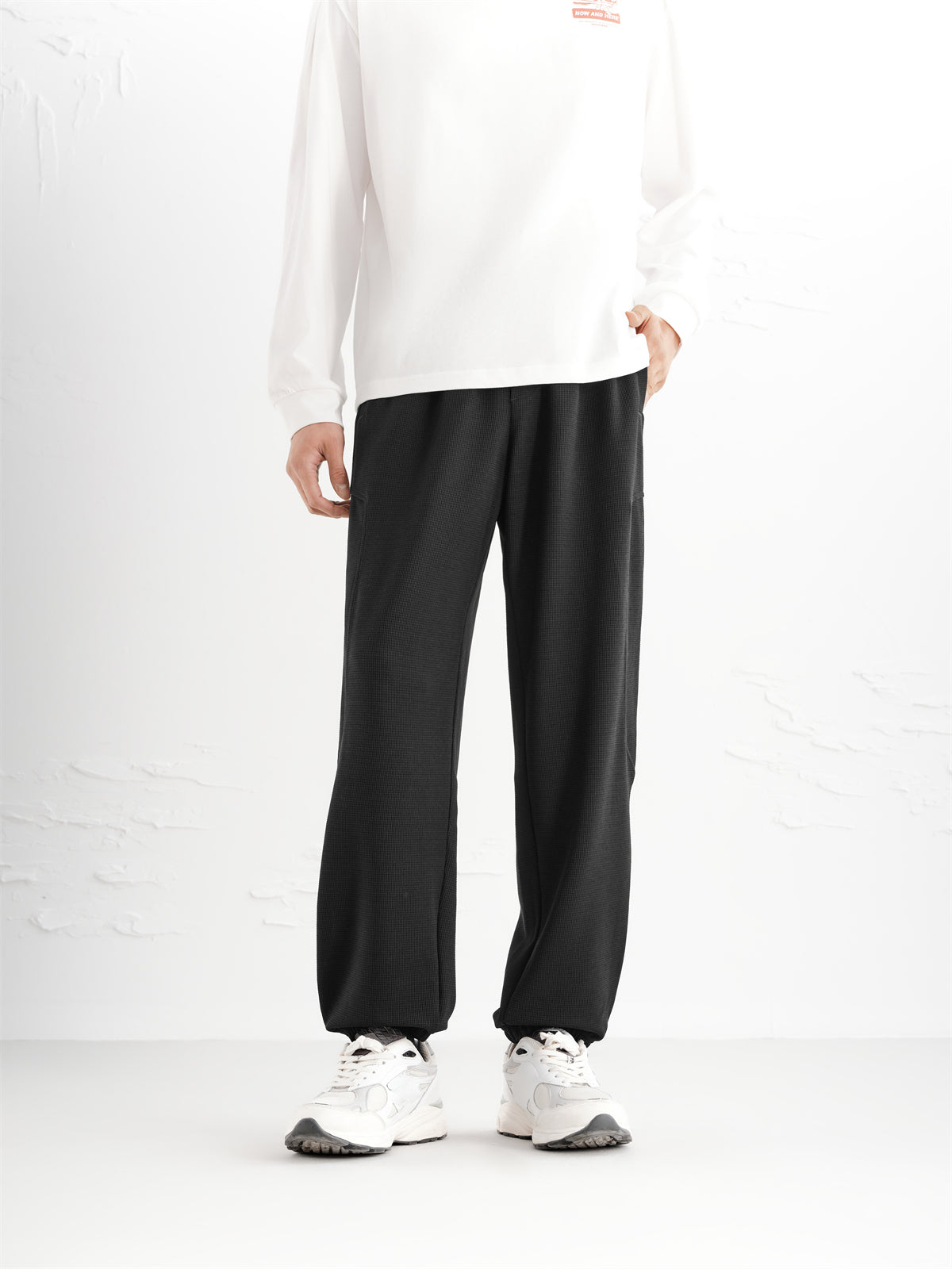 Men's Drawstring Waffle Jogger Pants