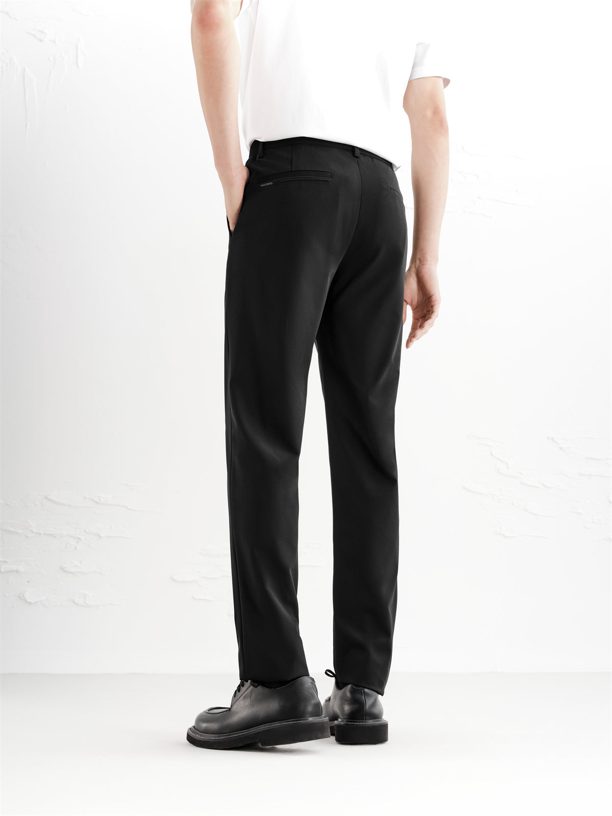 Men's 4-Way Stretch Black Casual Pants