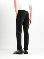 Men's 4-Way Stretch Black Casual Pants