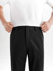 Men's 4-Way Stretch Black Casual Pants
