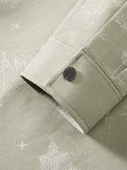 Men's Allover Jacquard Long-Sleeve Shirt