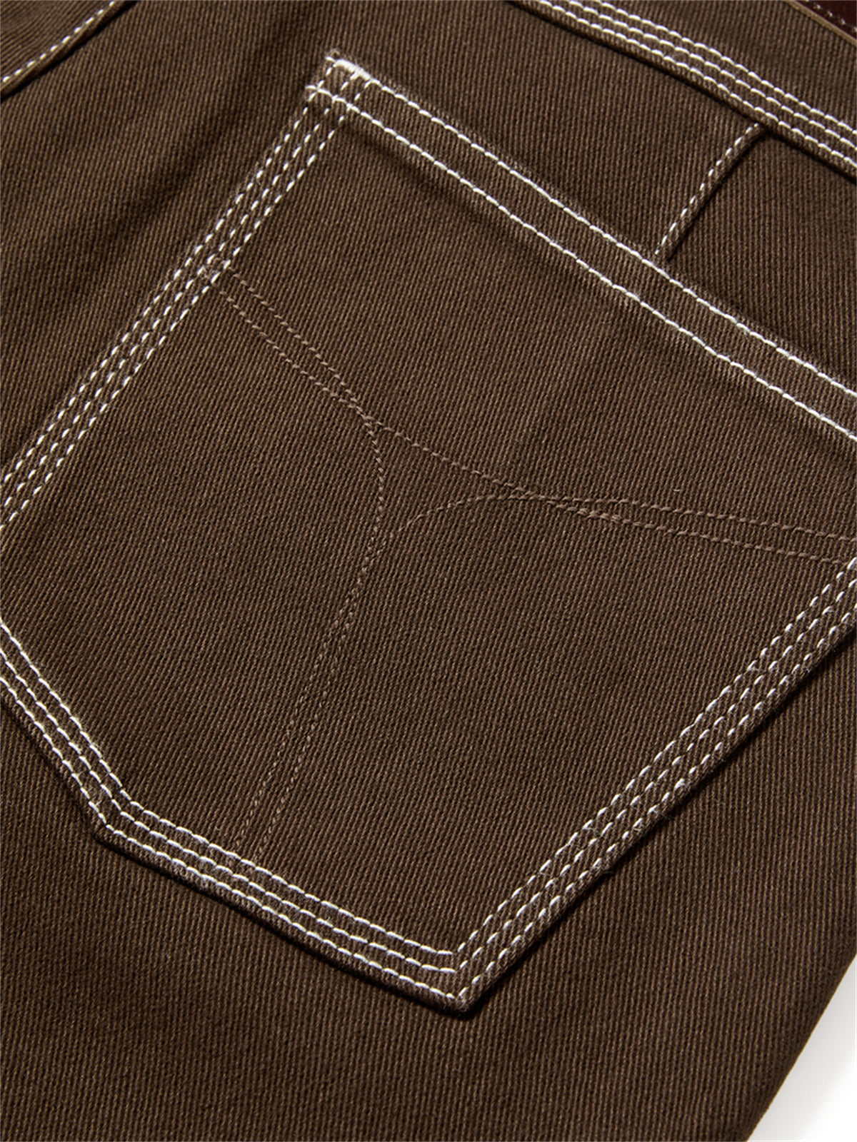 Women's Contrast-Stitched Straight-Leg Denim Shorts