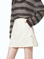 Women's High-Waisted A-Line Denim Skirt